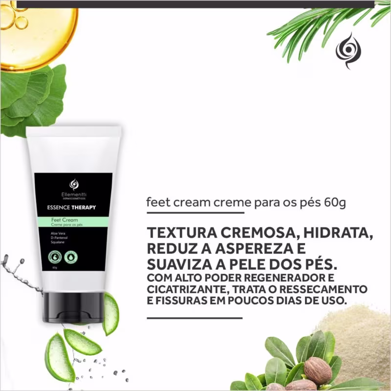 Ellementti Dermocosméticos Essence Therapy Feet Cream - Creme para os Pés 60g