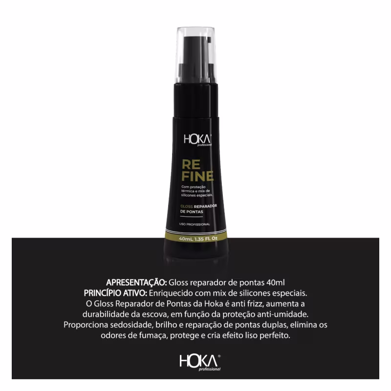 GLOSS REFINE REPARADOR DE PONTAS 40ml - HOKA PROFESSIONAL