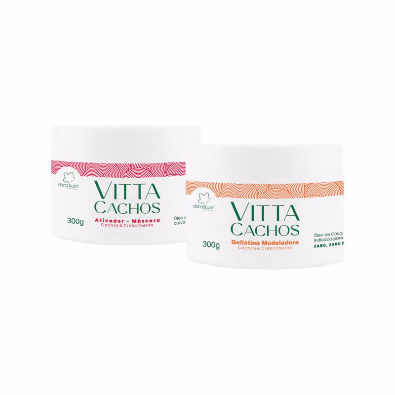 Clorofitum Gellatina + Ativador - Cachos definidos, controlados e com brilho (240g) Perfeito para finalização tesourinha