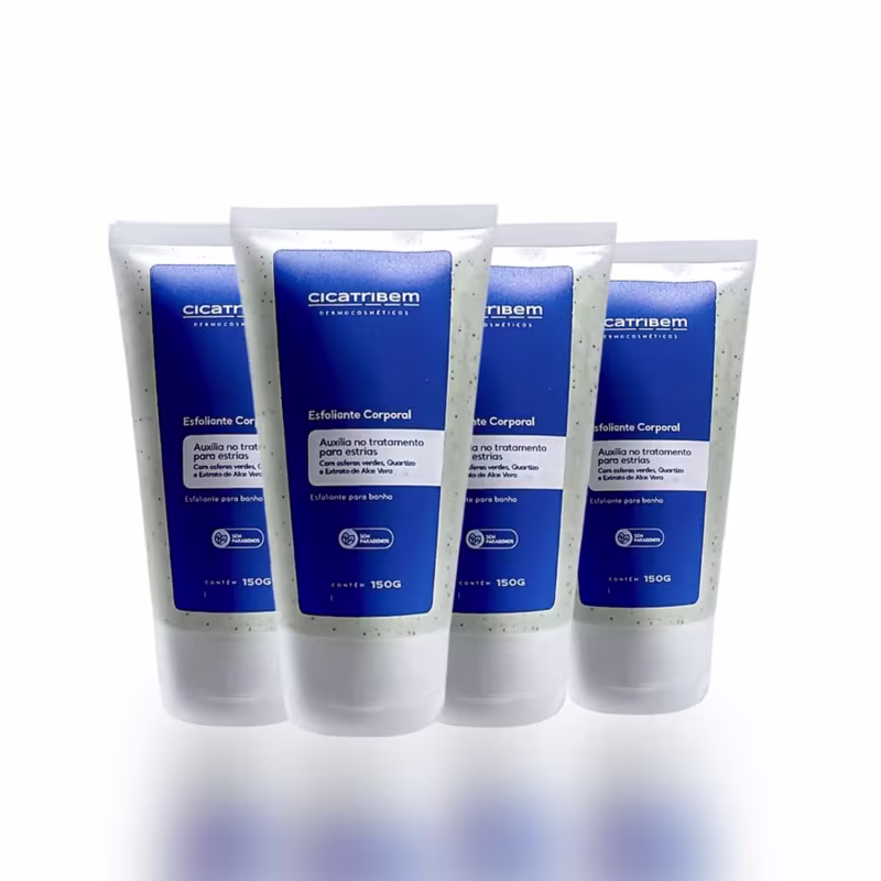 Kit Cicatribem Esfoliante Corporal Antiestrias Quarteto (4 Unidades)