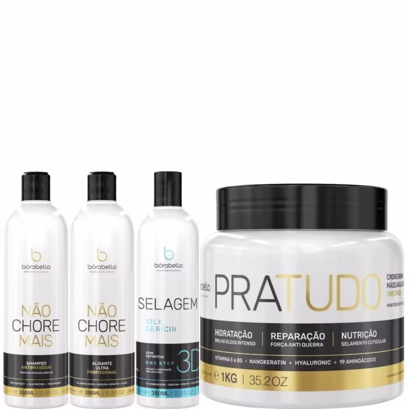 Borabella Kit Não Chore Mais + Selagem 3x350ml + Pratudo 1kg