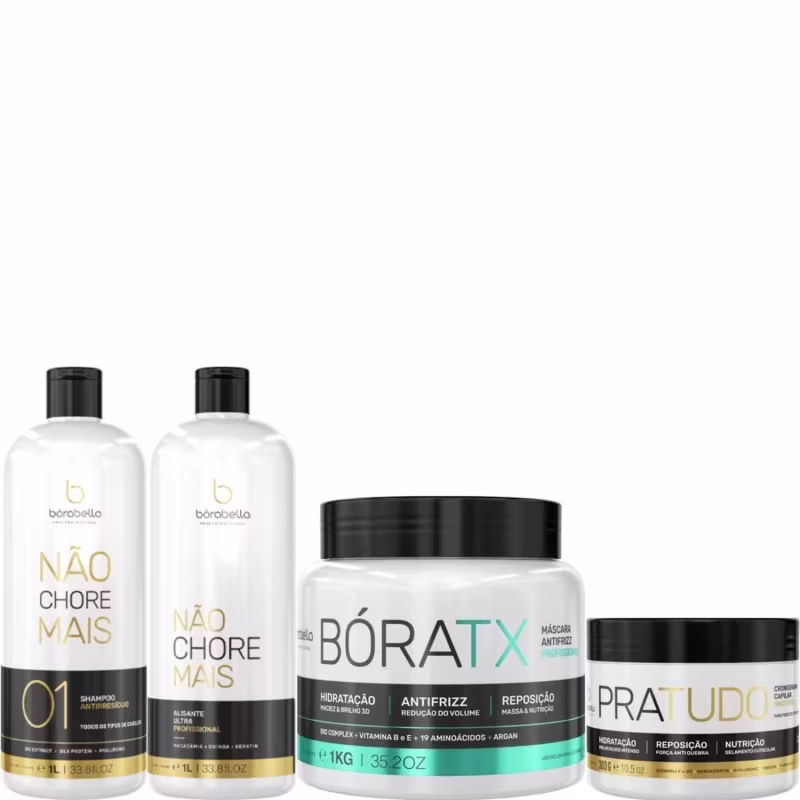 Borabella Kit Não Chore Mais 1L + Bóratx 1kg + Pratudo 300g