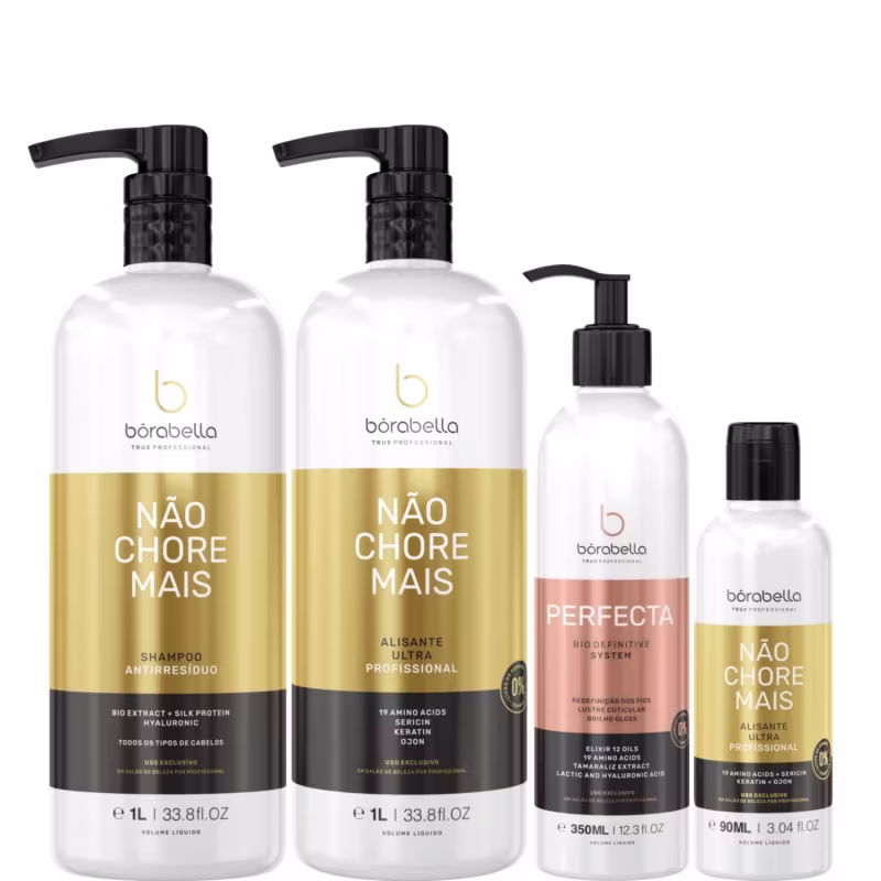 Borabella Kit Não Chore Mais 1L + Passo 2 - 90ml + Perfecta 250ml