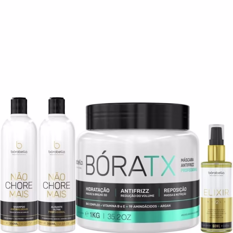 Borabella Kit Não Chore Mais 2x350ml + Bóratx 1kg + Elixir