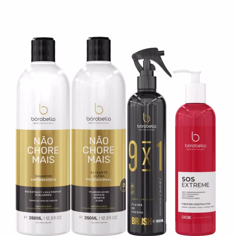 Borabella Kit Não Chore Mais 2x350ml + Fluido 300ml + SOS