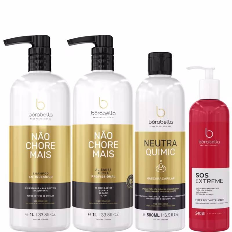 Borabella Kit Não Chore Mais 2x1L + NeutraQuimic 500ml + SOS
