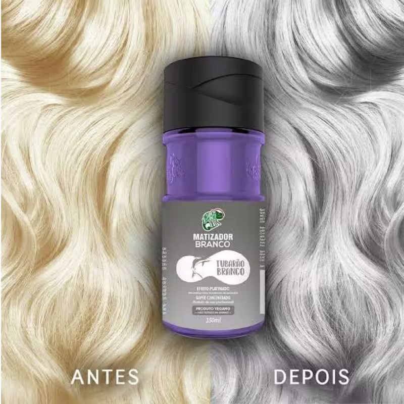Kamaleão Color Matizador Branco Tubarão Branco Efeito Platinado - Máscara Matizadora 150ml