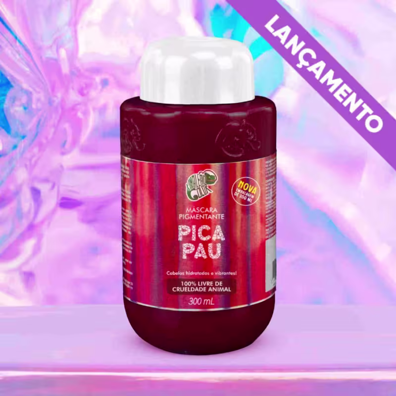 Máscara Pigmentante Capilar Kamaleão Color Pica Pau, 300ml.