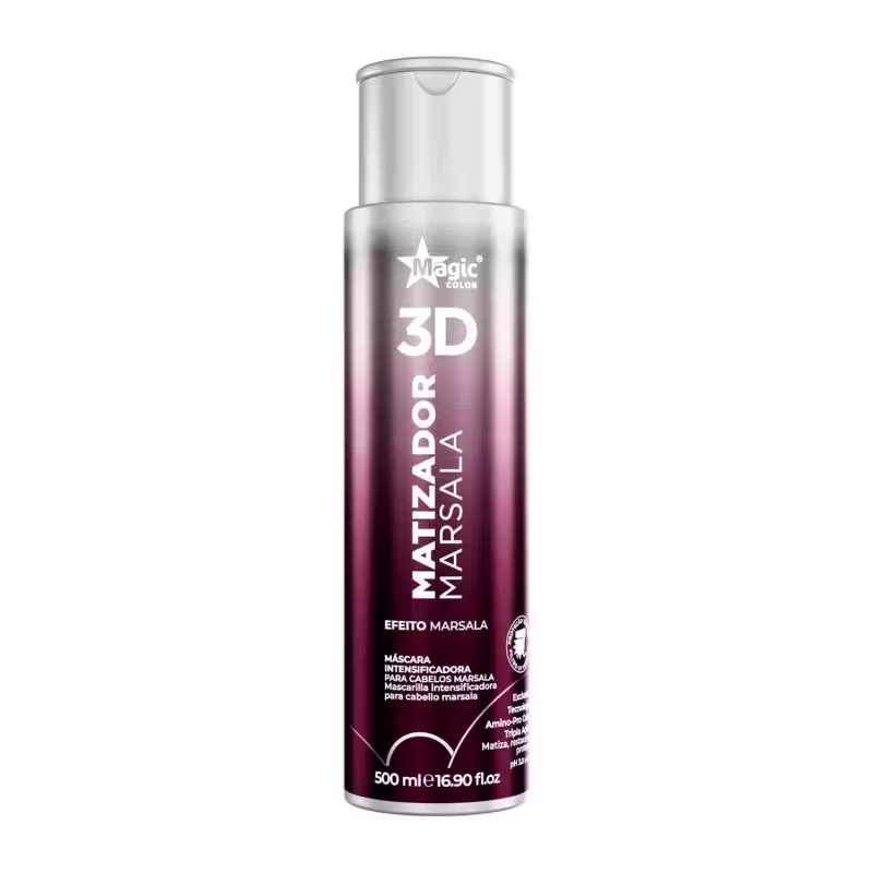 Matizador Capilar Magic Color 3D Efeito Marsala, 500ml.