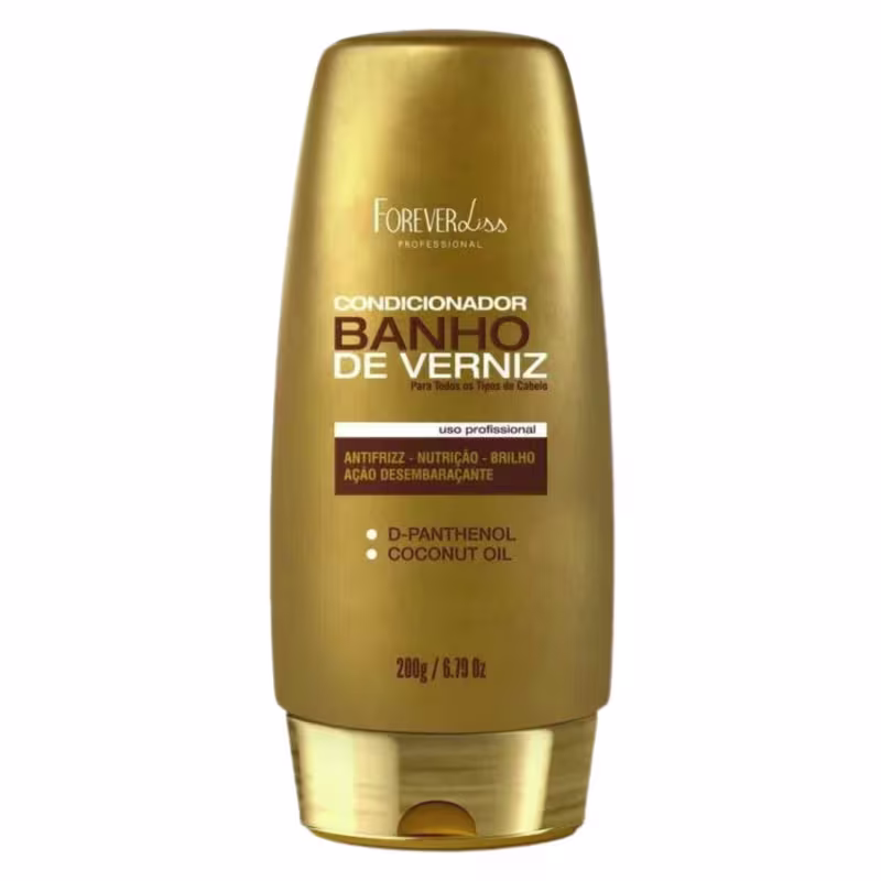 Kit Condicionador E Oleo Forever Liss Linha Banho De Verniz