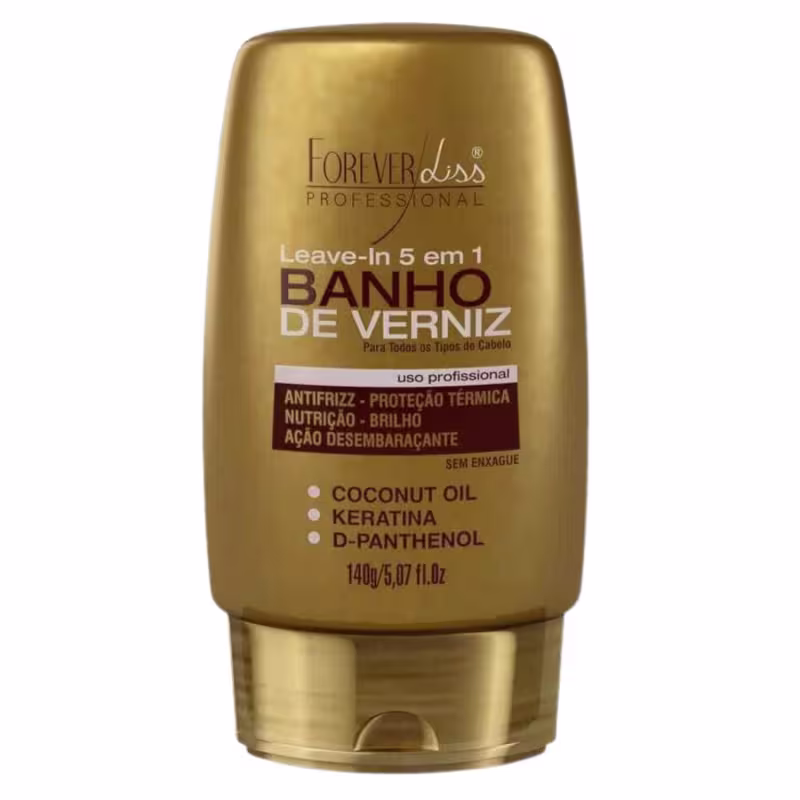 Kit Mascara E Leave In Forever Liss Linha Banho De Verniz