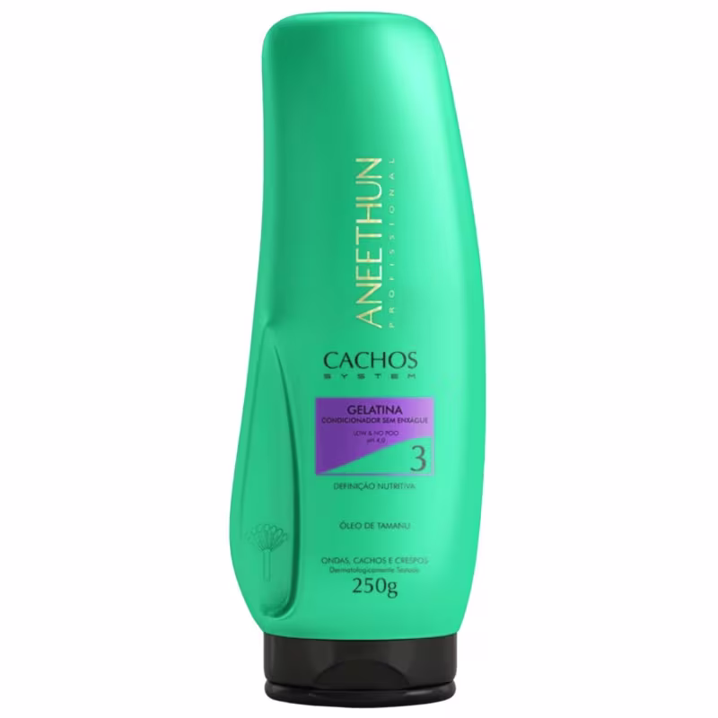 Kit Co Wash Máscara Gelatina Óleo Aneethun Cachos System