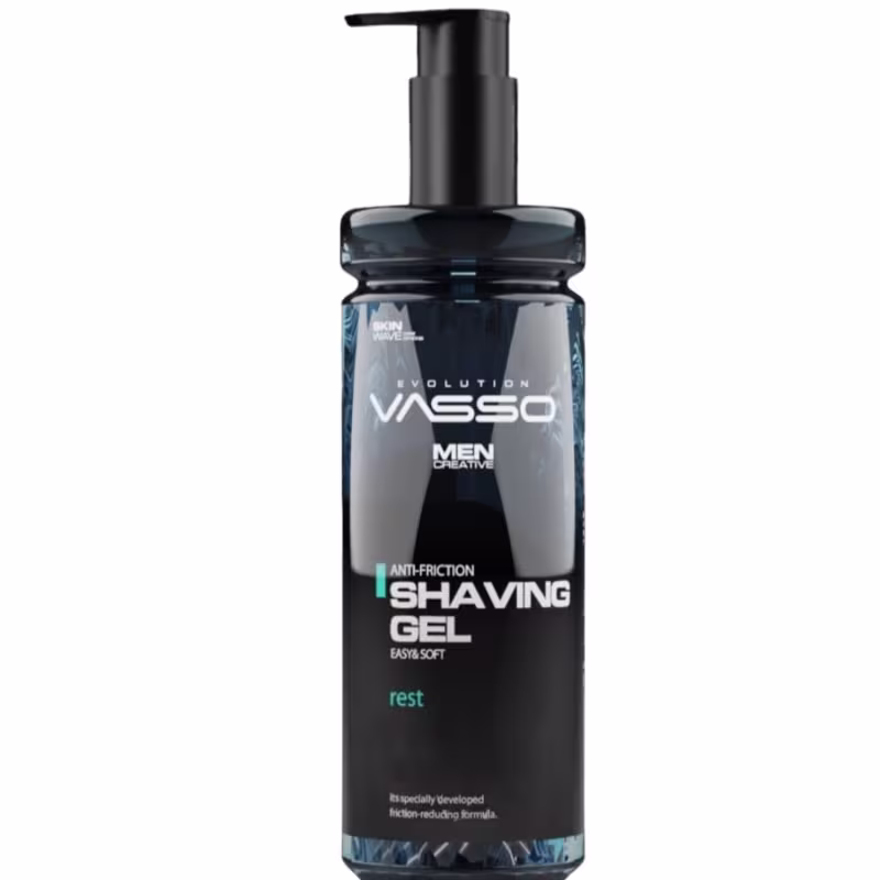Gel de Barbear Shaving Gel Rest, Vasso Men, Reduz Fricção Barbear Suave e Confortavel 260ML