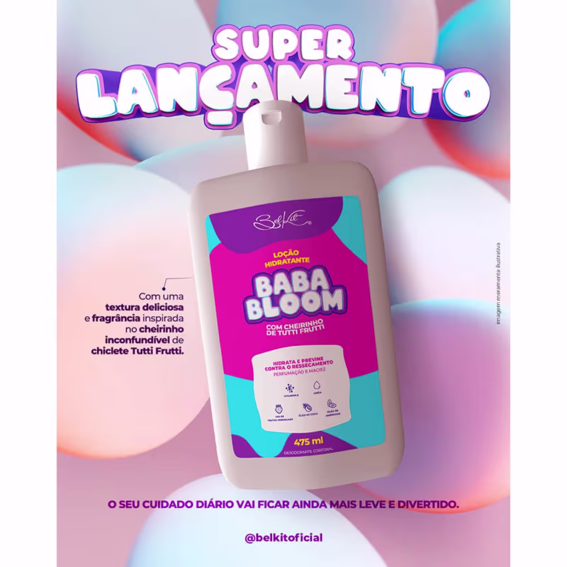 Belkit BabaBloom - Loção Hidratante Desodorante Corporal Tutti Frutti 475ml