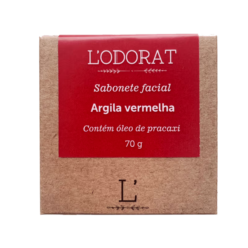 Sabonete Facial Vegetal em Barra - Argila Vermelha e Pracaxi - 70 g