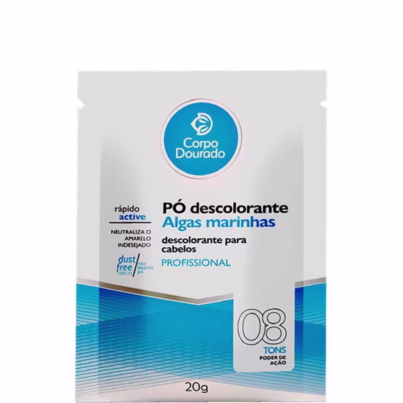Corpo Dourado Algas Marinhas - Pó Descolorante Capilar e Corporal 20g