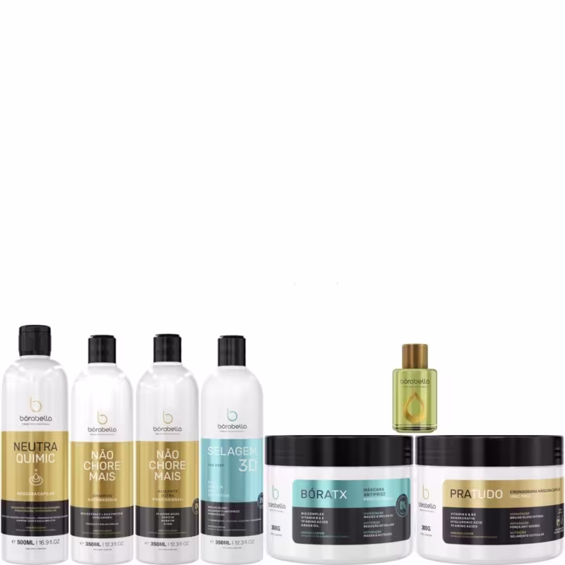 Kit Borabella Não Chore Mais + Selagem + Neutra + Boratx + Pratudo