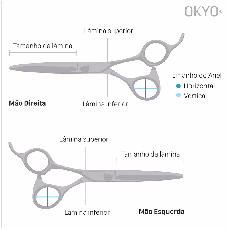 OKYO Creare C-A60-A - Tesoura de Acabamento 6,0"
