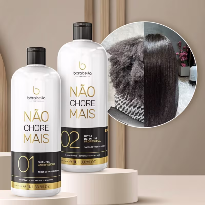 Kit Borabella Não Chore Mais 2x1L + Sachês/Touca de Cetim