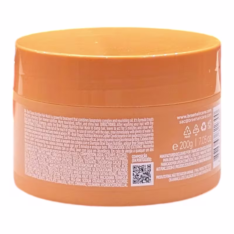 Kit Braé Stages Nutrition - Shampoo 250ml + Condicionador 250ml + Máscara 200g + Treatment Spray Leave-In 260ml