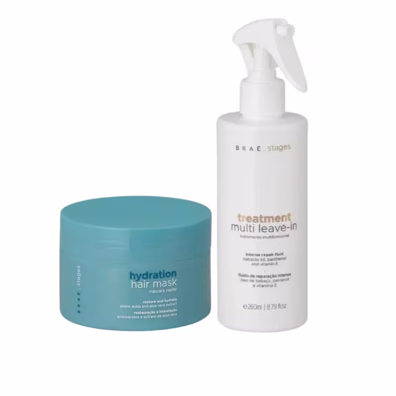 Kit Braé Stages Hydration - Máscara 200g + Treatment Spray 260ml