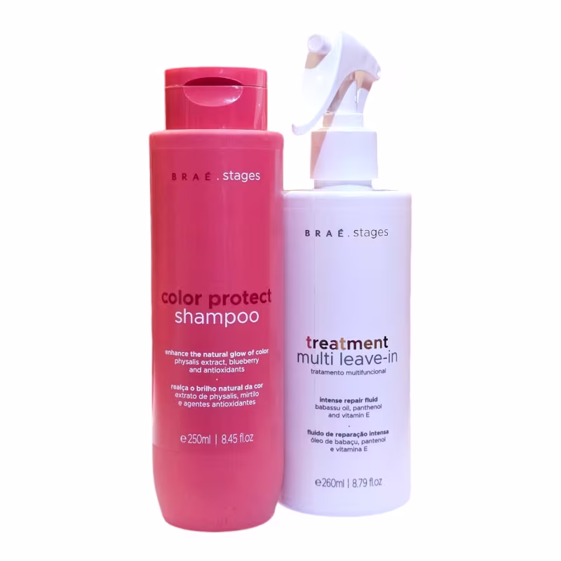 Kit Braé Stages Color Protect - Shampoo 250ml + Treatment Leave-In Spray 260ml