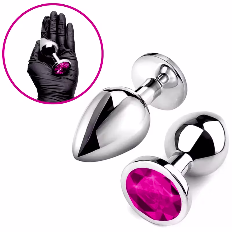 Plug Anal Sexy Import Cristal Joia M Rosa, 1 produto.