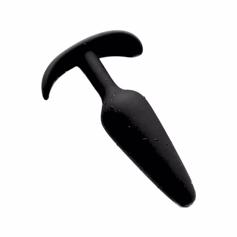 Plug Anal Cônico em Silicone 12,5 x 3,2cm Preto