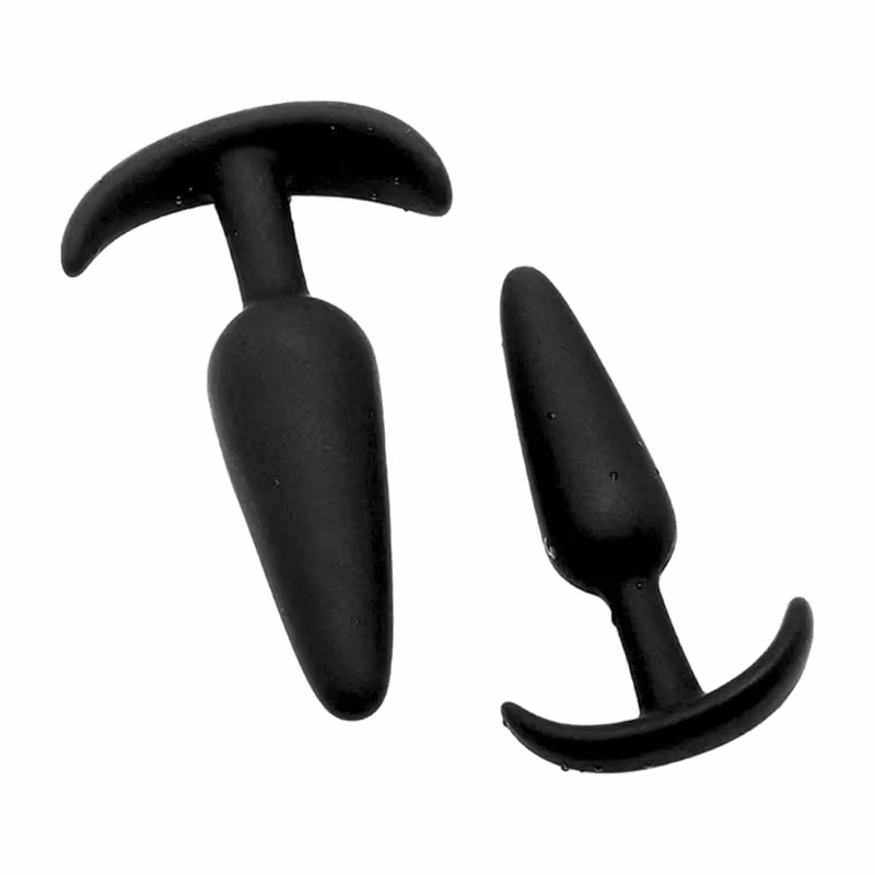 Plug Anal Cônico em Silicone 12,5 x 3,2cm Preto