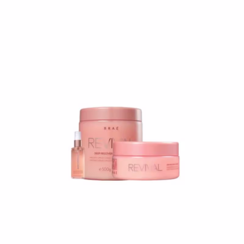 Duas máscaras para cabelo e um óleo capilar