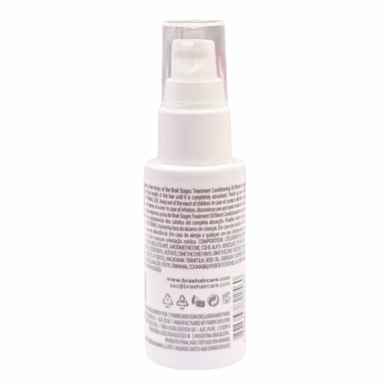 Kit Braé Stages Hydration - Shampoo 250ml + Condicionador 250ml + Treament Leave-In Spray 260ml + Oil Blend 35ml