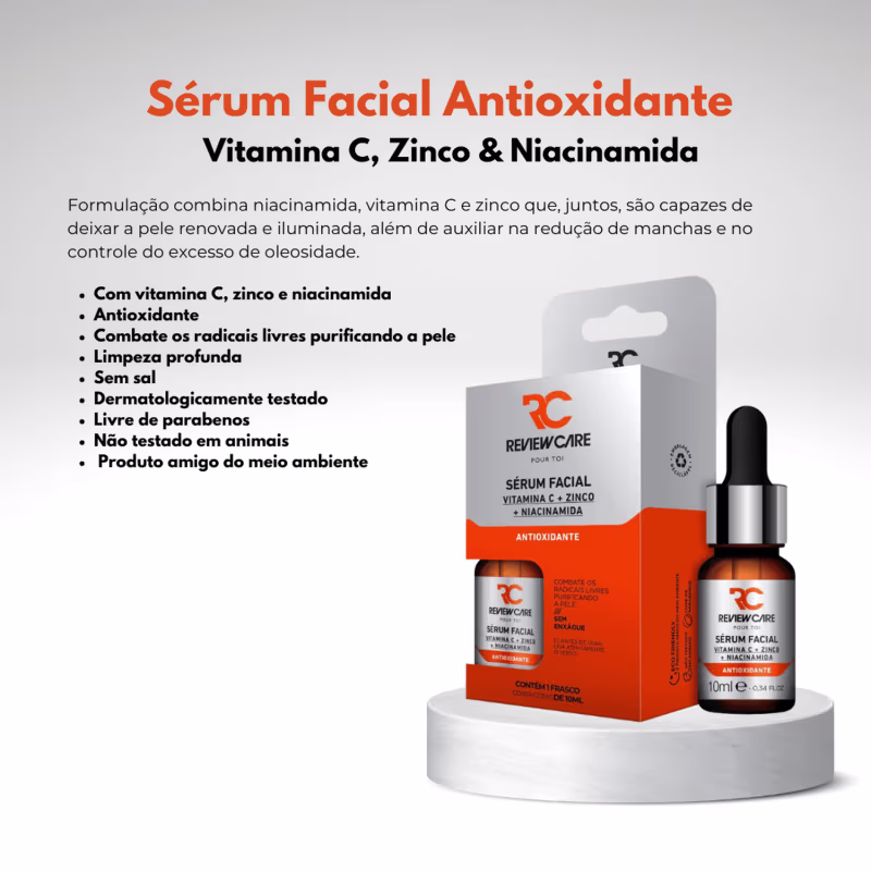 Kit Limpeza Facial Kit Vitamina C Sabonete + Esfoliante + Tônico + Sérum Review Care