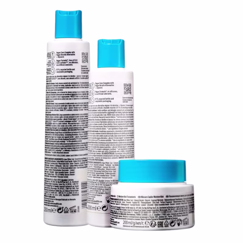 Kit Schwarzkopf BC Bonacure Moisture Kick - Shampoo 250ml + Condicionador 200ml + Máscara 200g 
