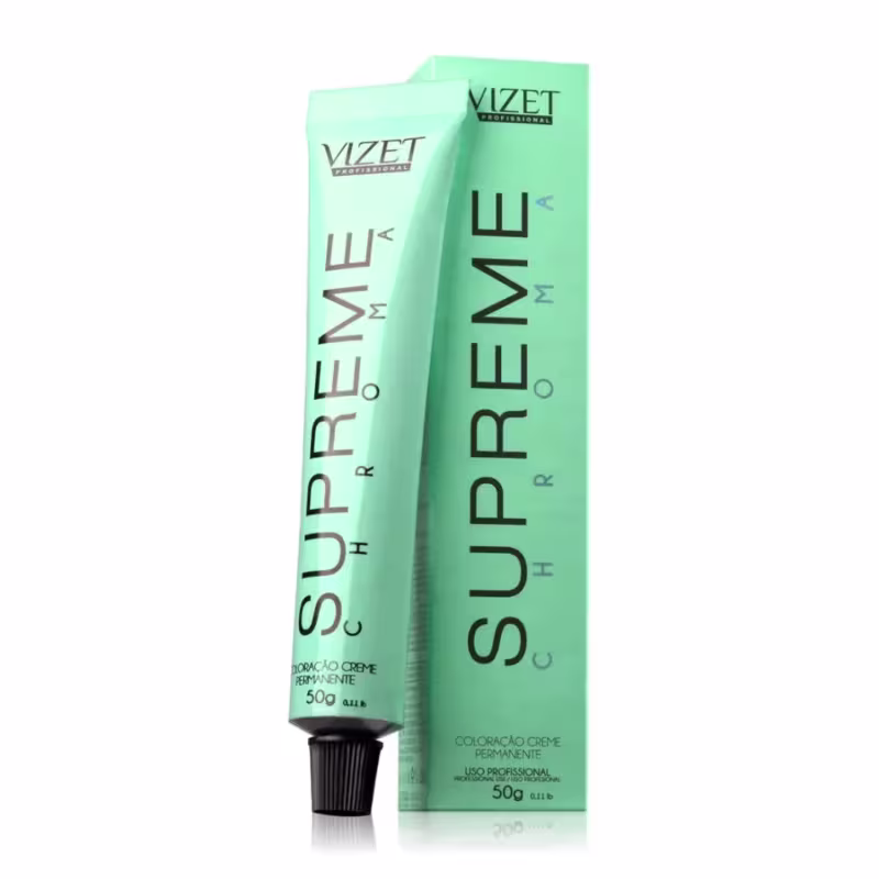 Vizet Coloração Supreme Chroma 4.0 Ni Castanho Médio 50g Vizet