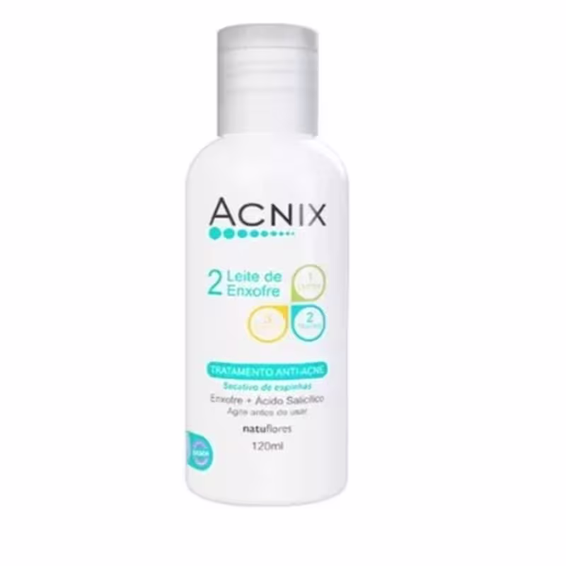 natuflores Leite De Enxofre Antiacne  Acnix 120 Ml Manchas De Espinhas