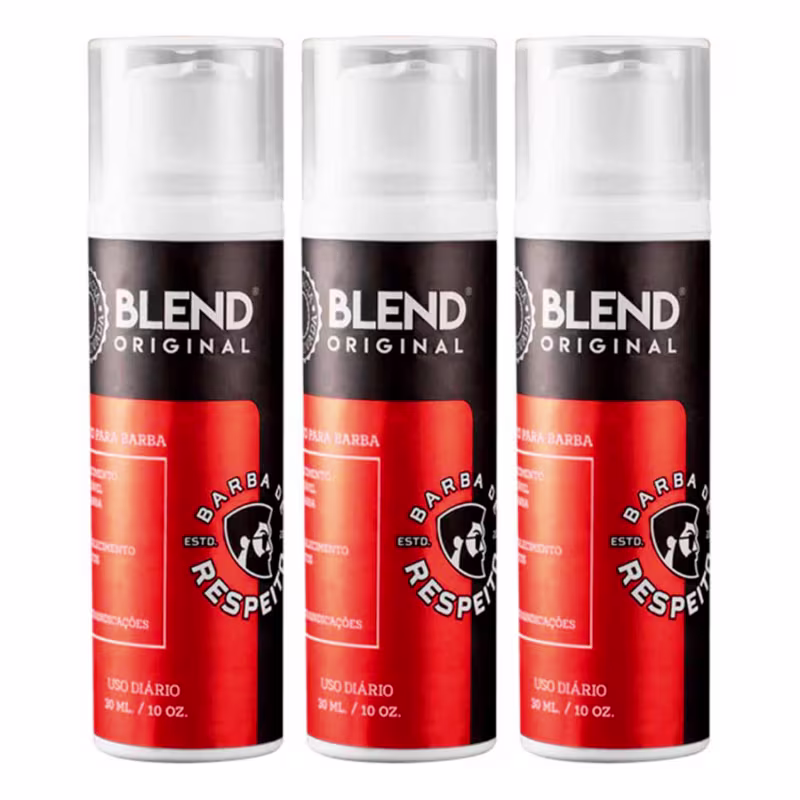 Kit com tônicos para barba Blend Original, da marca Barda de Respeito.