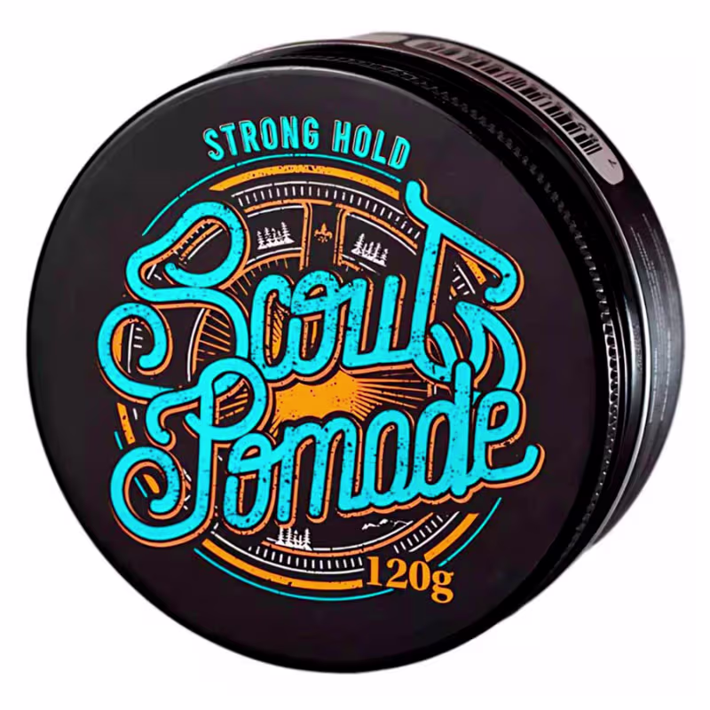 Pomada Modeladora Scout Pomade Strong Hold. Volumetria de 120g.