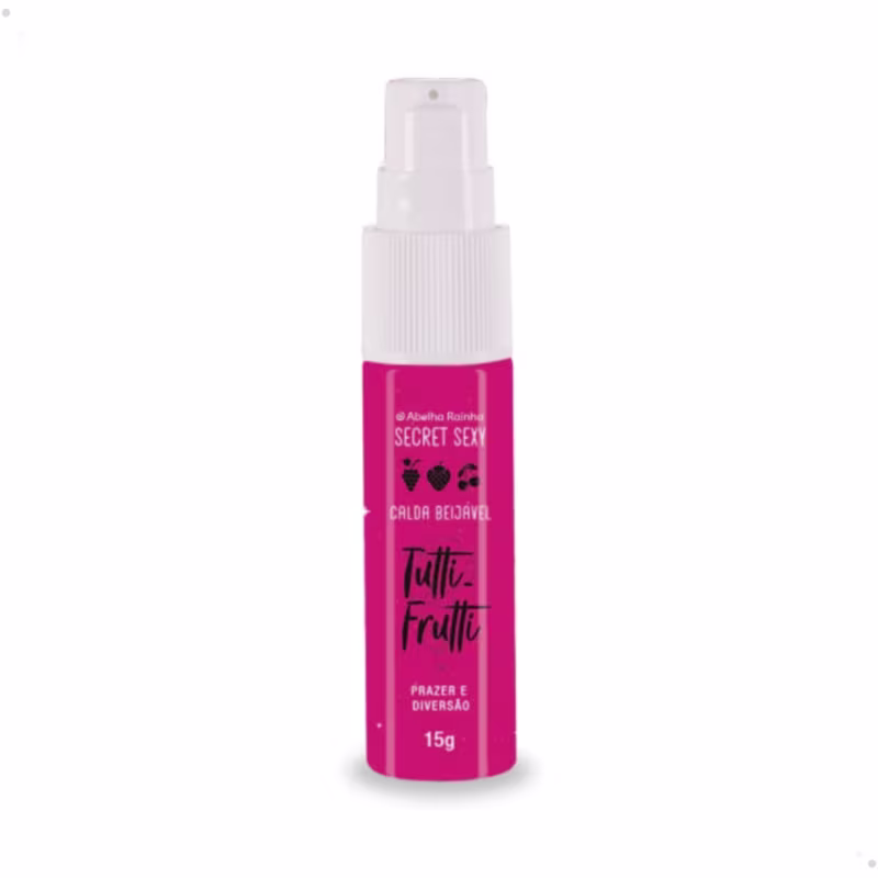 Calda Beijável Sabor Tutti Frutti Prazer e Diversão 15g Secret Sexy Abelha Rainha REF 2915