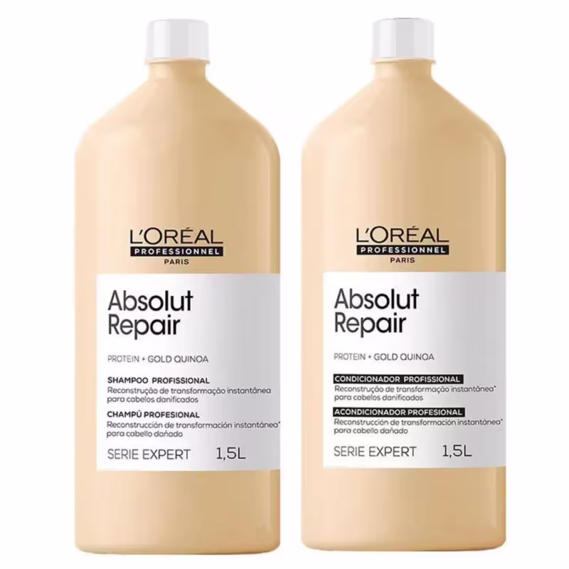 Kit L'Oréal Professionnel Serie Expert Absolut Repair Gold Quinoa + Protein Salon Duo (2 Produtos)