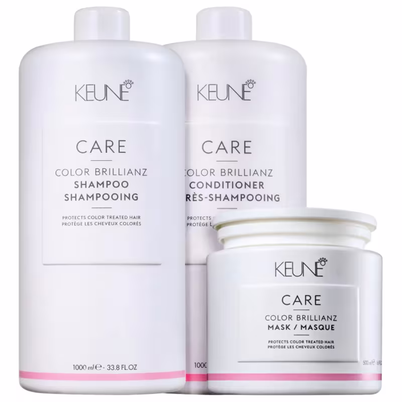 Kit Keune Color Brillianz - Shampoo 1L + Condicionador 1L + Máscara 500ml