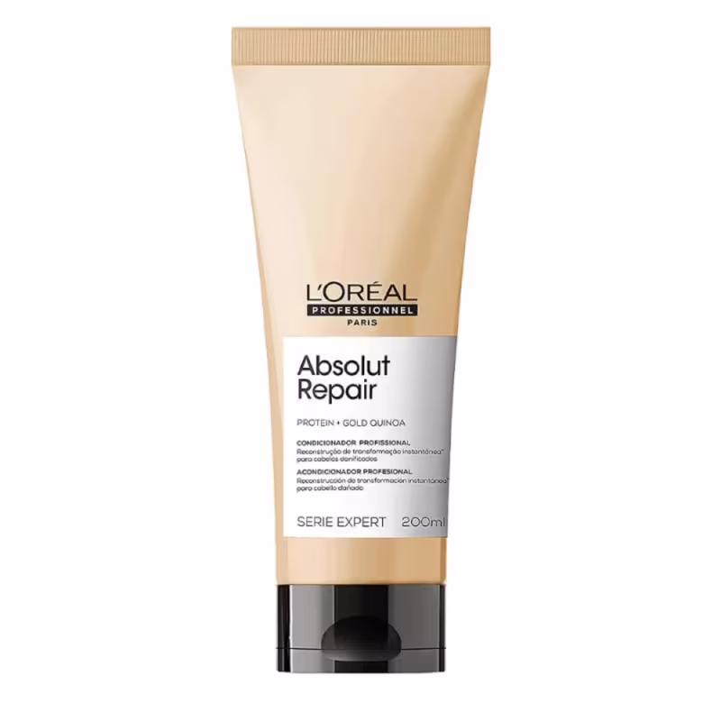 Kit L'Oréal Professionnel Serie Expert Absolut Repair Gold Quinoa + Protein Trio de Nutrição (3 Produtos).