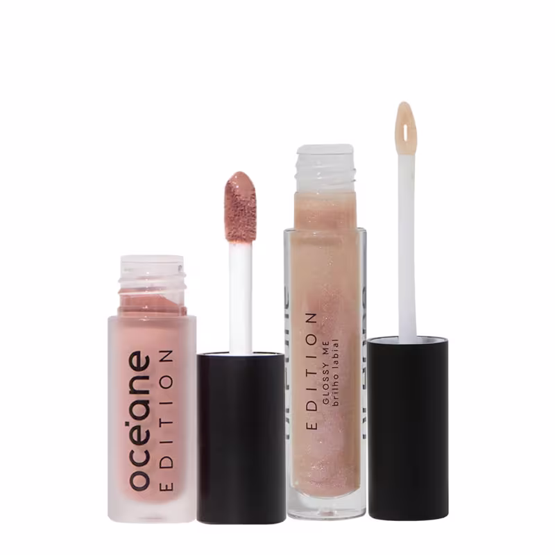 Kit Océane Edition Color My Lips Naked Nude e Glossy Me Glazed (2 produtos)