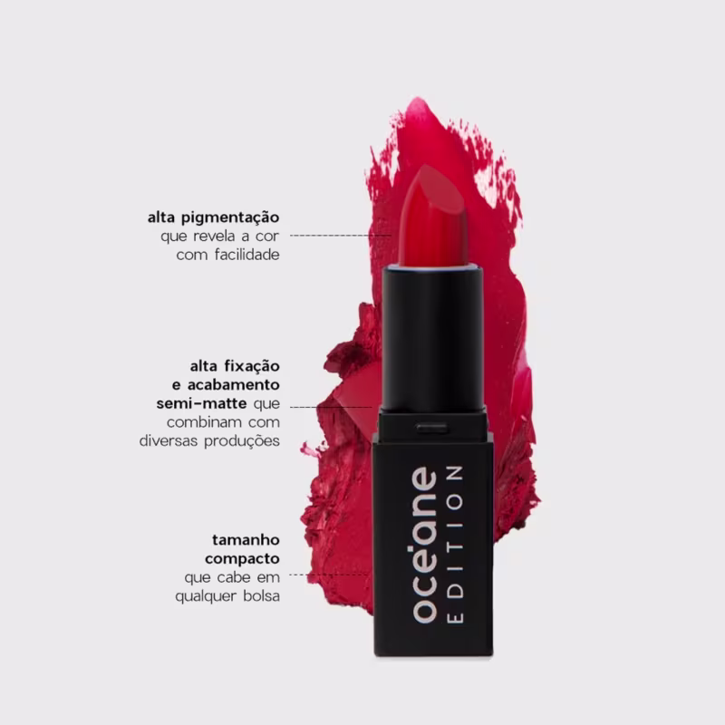 Kit Océane Edition Mini Lipstick Red Kiss e Glossy Me Glazed 4g (2 produtos)