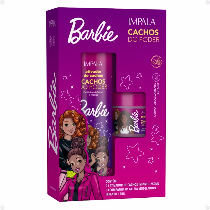 Impala Barbie Infantil Cachos do Poder: Ativador de Cachos e Geleia Modeladora