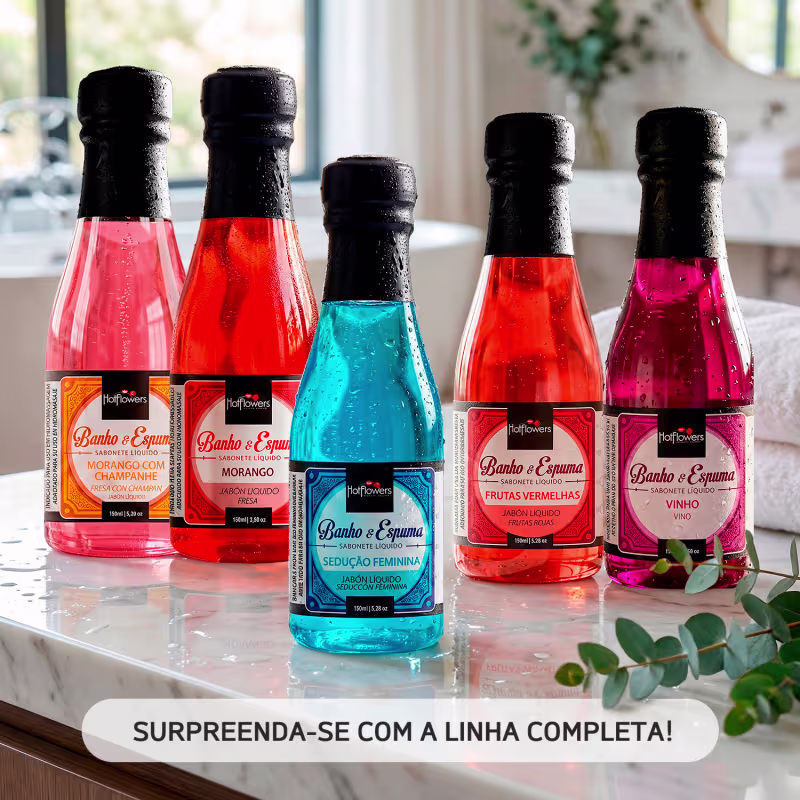 Kit Spa em Casa e Aromaterapia - 5 Espumas de Banho para Banheira e Ofurô (150ml)