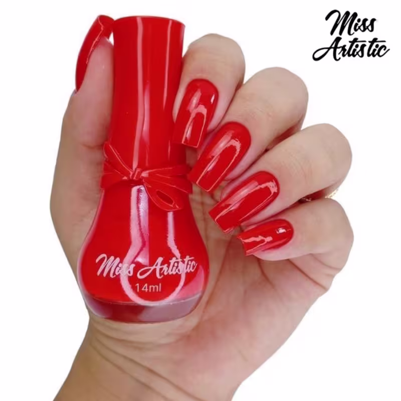 MISS ARTISTIC - Coleção Vermelhos Maravilhosos com 6 Lindas Cores - Lacinhos - 14ml