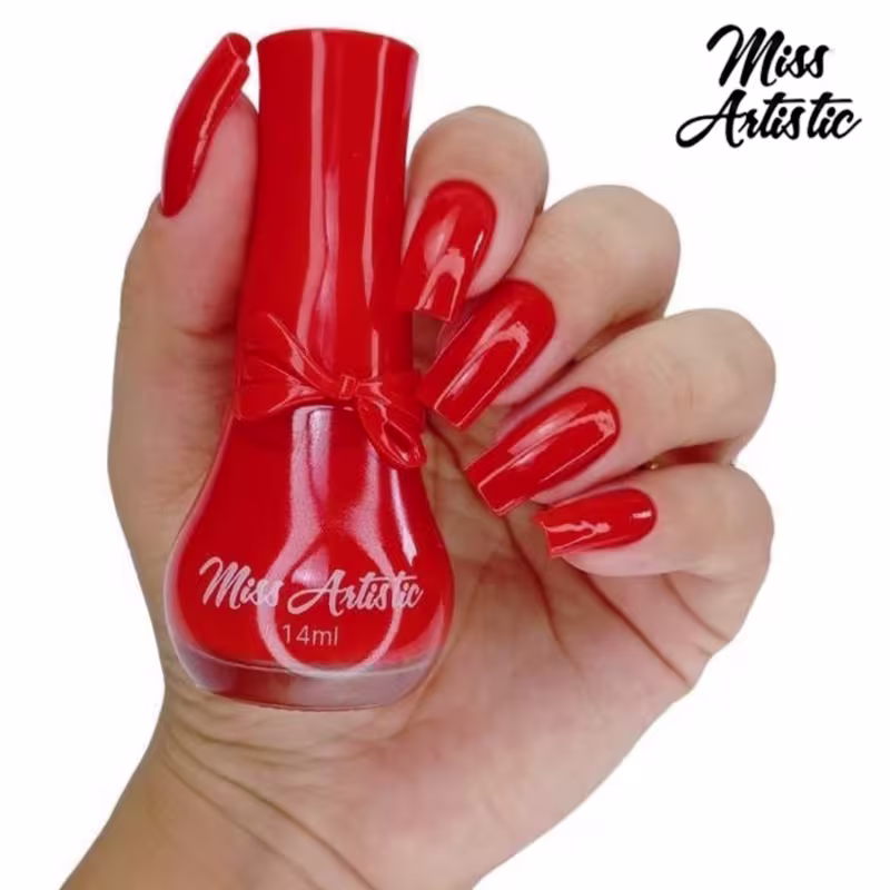 MISS ARTISTIC - Coleção Vermelhos Maravilhosos com 6 Lindas Cores - Lacinhos - 14ml
