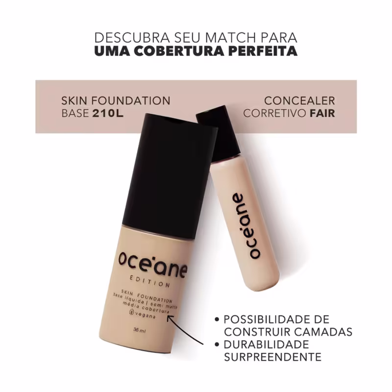 Kit Océane Edition Skin Foundation 210L (6 produtos)
