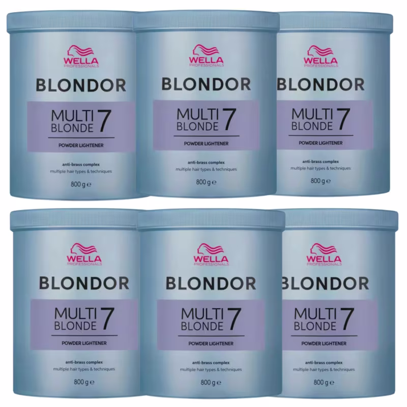 Kit Wella Professionals Blondor Multi Blonde 800g - Pó Descolorante  (6 Unidades)