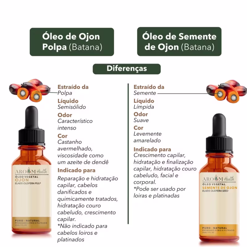 Óleo Vegetal Semente de Ojon 100% puro natural -50 ml 